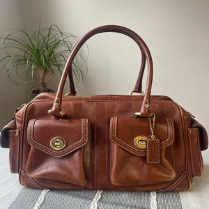 COACH Vintage Camel Leather Shoulder Bag